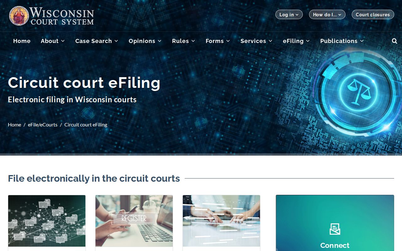 Wisconsin circuit eFiling overview for Buffalo County court records